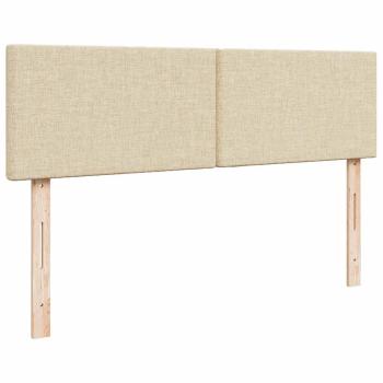 Ottoman-Bett mit Matratze Creme 140x200 cm Stoff