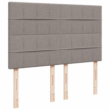 Ottoman-Bett mit Matratze & LEDs Taupe 140x200 cm Stoff