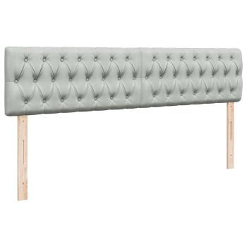 Ottoman-Bett mit Matratze & LEDs Hellgrau 180x200 cm Samt