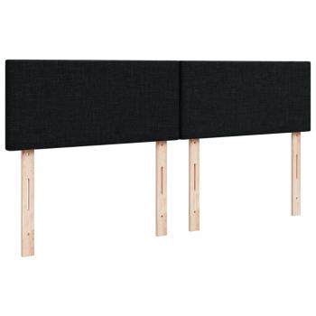 Boxspringbett mit Matratze Schwarz 140x190 cm Stoff