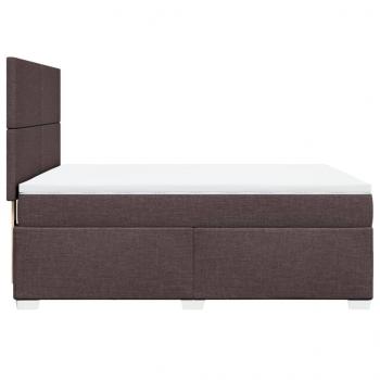 Boxspringbett mit Matratze Dunkelbraun 140x190 cm Stoff