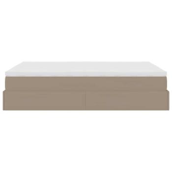 Ottoman-Bett mit Matratze Cappuccino-Braun 140x190cm Kunstleder