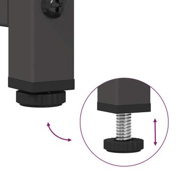 Nachttisch Schwarz 36x39x60,5 cm Kaltgewalzter Stahl