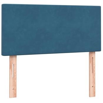Boxspringbett mit Matratze Dunkelblau 90x220 cm Samt
