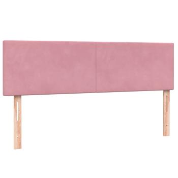 Boxspringbett mit Matratze Rosa 140x220 cm Samt