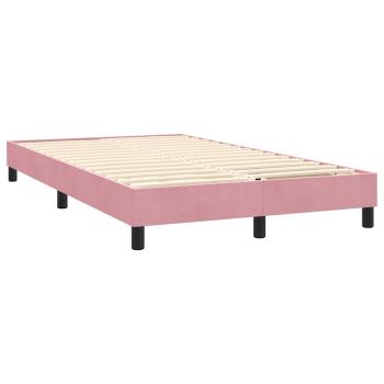 Boxspringbett mit Matratze Rosa 140x220 cm Samt