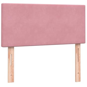 Boxspringbett mit Matratze Rosa 80x220 cm Samt