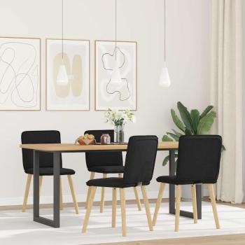 ARDEBO.de - Esszimmerstühle 4 Stk. Schwarz Stoff