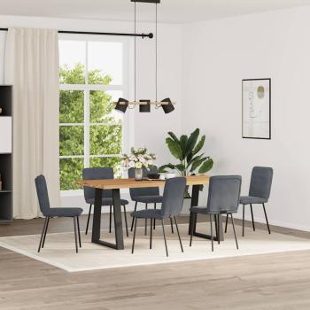 ARDEBO.de - Esszimmerstühle 6 Stk. Dunkelgrau Samt
