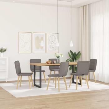 ARDEBO.de - Esszimmerstühle 6 Stk. Taupe Stoff