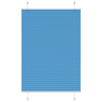 ARDEBO.de - Plissee Blau 100x100 cm Stoffbreite 99,4 cm Polyester