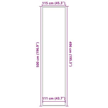 Fußmatte Schwarz 115x500 cm