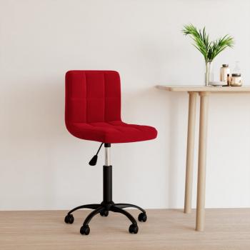 ARDEBO.de - Bürostuhl Drehbar Weinrot Samt