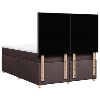 ARDEBO.de - Boxspringbett mit Matratze Dunkelbraun 140x190 cm Stoff