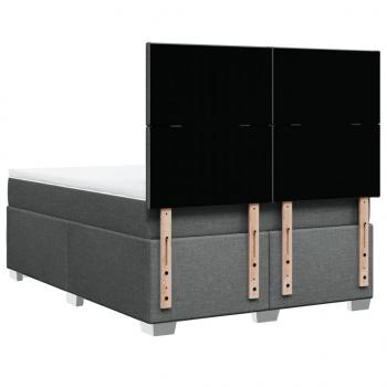 Boxspringbett mit Matratze Dunkelgrau 140x190 cm Stoff