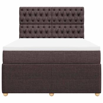Boxspringbett mit Matratze Dunkelbraun 140x190 cm Stoff
