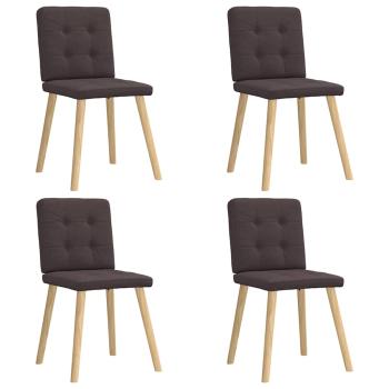 ARDEBO.de - Esszimmerstühle 4 Stk. Dunkelbraun Stoff