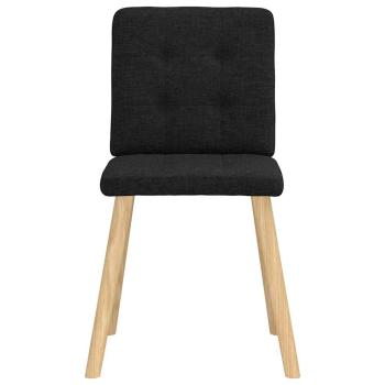 Esszimmerstühle 6 Stk. Schwarz Stoff