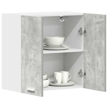 ARDEBO.de - Küchenwandschrank Betongrau 60x31x60 cm Holzwerkstoff