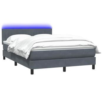 Boxspringbett mit Matratze Dunkelgrau 160x220 cm Samt
