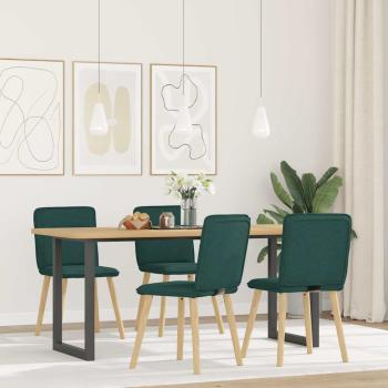 ARDEBO.de - Esszimmerstühle 4 Stk. Dunkelgrün Stoff