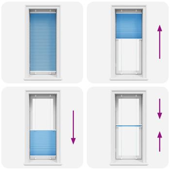 Plissee Blau 65x100 cm Stoffbreite 64,4 cm Polyester