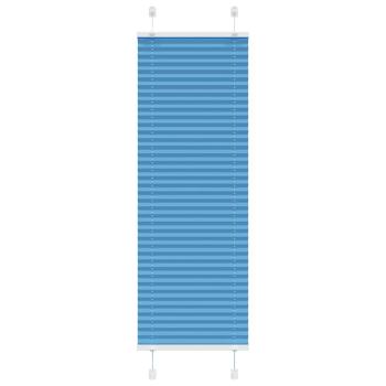 ARDEBO.de - Plissee Blau 45x100 cm Stoffbreite 44,4 cm Polyester
