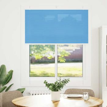 ARDEBO.de - Plissee Blau 110x100 cm Stoffbreite 109,4 cm Polyester