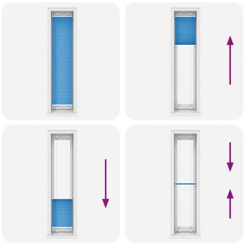 Plissee Blau 50x200 cm Stoffbreite 49,4 cm Polyester