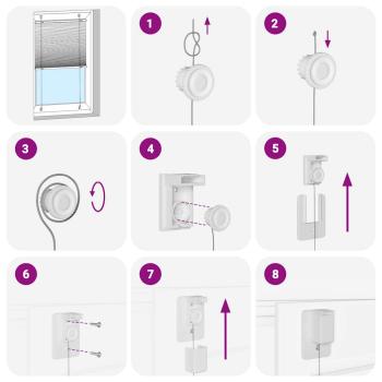 Plissee Blau 50x200 cm Stoffbreite 49,4 cm Polyester