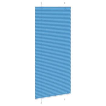 Plissee Blau 85x200 cm Stoffbreite 84,4 cm Polyester