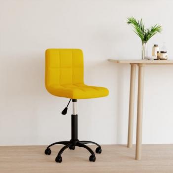 ARDEBO.de - Bürostuhl Drehbar Senfgelb Samt