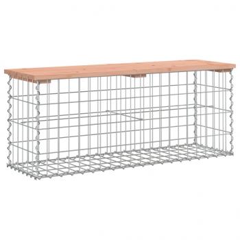 Gartenbank aus Gabionen 103x31,5x42 cm Massivholz Douglasie