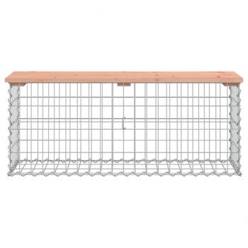 Gartenbank aus Gabionen 103x31,5x42 cm Massivholz Douglasie