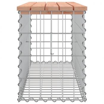 Gartenbank aus Gabionen 103x31,5x42 cm Massivholz Douglasie