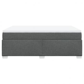 Boxspringbett mit Matratze Dunkelgrau 140x190 cm Stoff