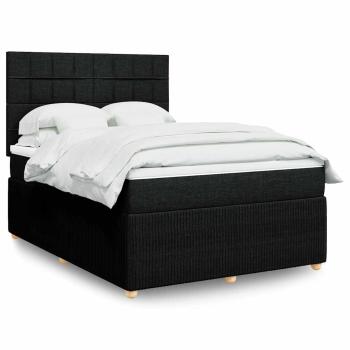 ARDEBO.de - Boxspringbett mit Matratze Schwarz 140x190 cm Stoff