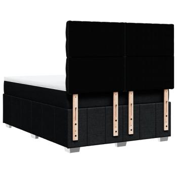 Boxspringbett mit Matratze Schwarz 140x190 cm Stoff
