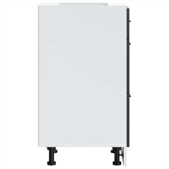 Küchenunterschrank Porto Schwarz Holzwerkstoff