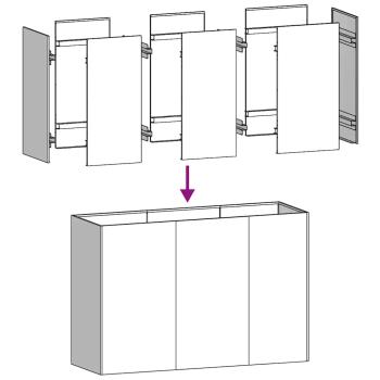 Pflanzkübel 120x40x80 cm Edelstahl