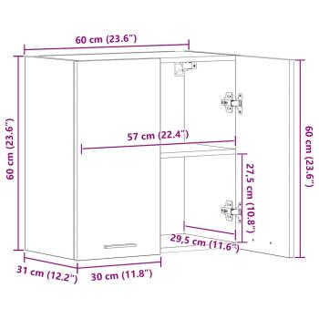 Küchenwandschrank Altholz-Optik 60x31x60 cm Holzwerkstoff