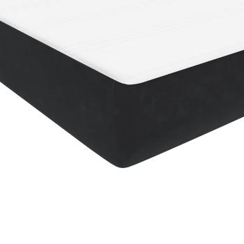 Boxspringbett mit Matratze Schwarz 160x210 cm Samt