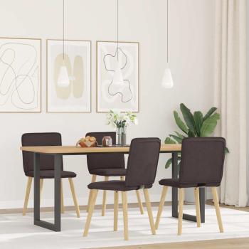 ARDEBO.de - Esszimmerstühle 4 Stk. Dunkelbraun Stoff