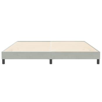 Bettgestell ohne Matratze Hellgrau 200x210 cm Samt