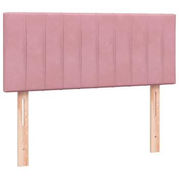 Boxspringbett mit Matratze Rosa 120x220 cm Samt