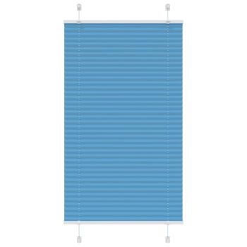 ARDEBO.de - Plissee Blau 80x100 cm Stoffbreite 79,4 cm Polyester