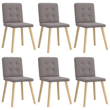 ARDEBO.de - Esszimmerstühle 6 Stk. Taupe Stoff