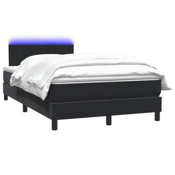 Boxspringbett mit Matratze Schwarz 120x210 cm Samt