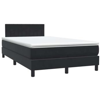 Boxspringbett mit Matratze Schwarz 120x210 cm Samt