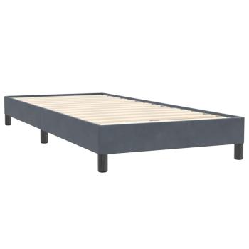 Boxspringbett mit Matratze Dunkelgrau 90x220 cm Samt